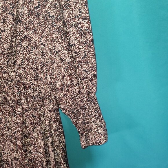 Ba&Sh Womens Floral Long Sleeve Maxi Dress Size 1 Viscose - Picture 5 of 11